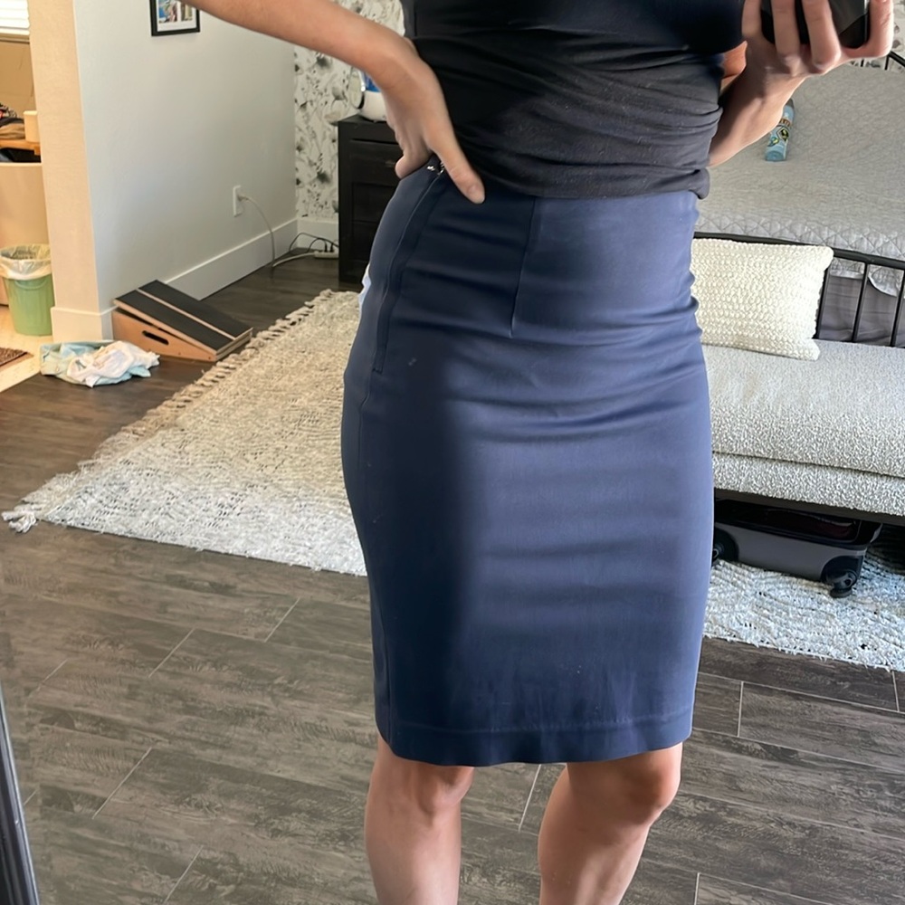 Zara Sz Small Navy Blue pencil Skirt